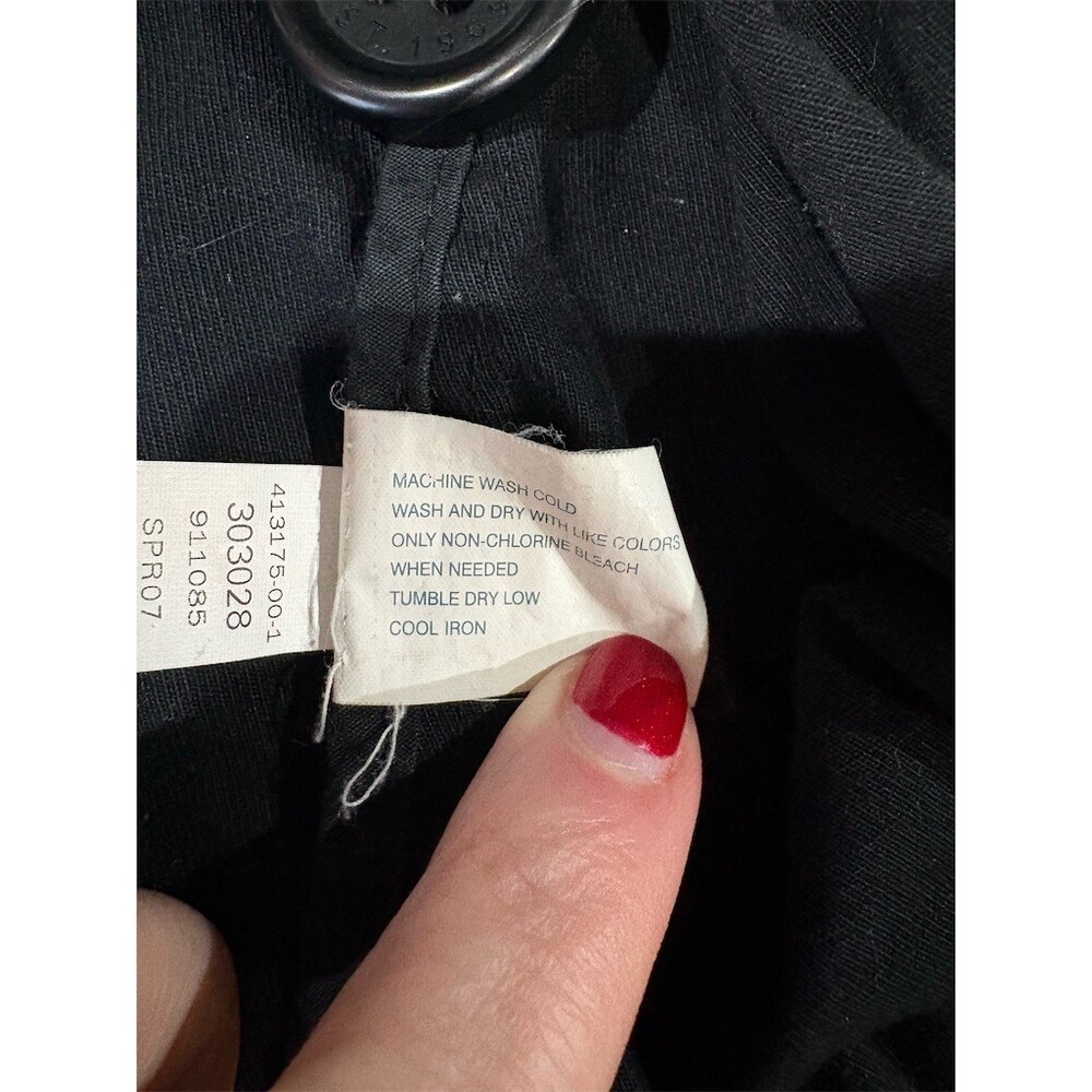 GAP Jacket Womens XL Black Lightweight Button Front Collared Casual - Picture 7 of 8